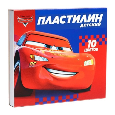 Пластилин 10 цветов, 150 г, Тачки