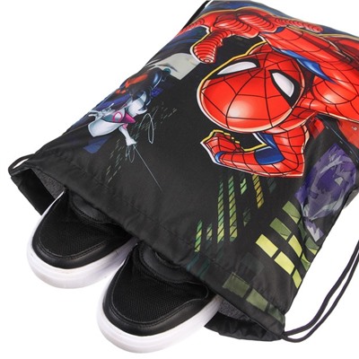 Мешок для обуви 420 х 350 мм, Человек-паук (мягкий полиэстер, плотность 210D)