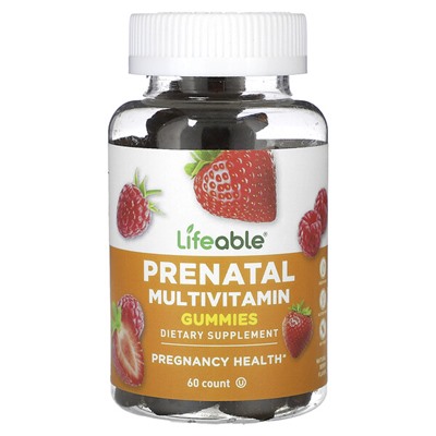 Lifeable Prenatal Multivitamin Gummies, Natural Berry, 60  Gummies