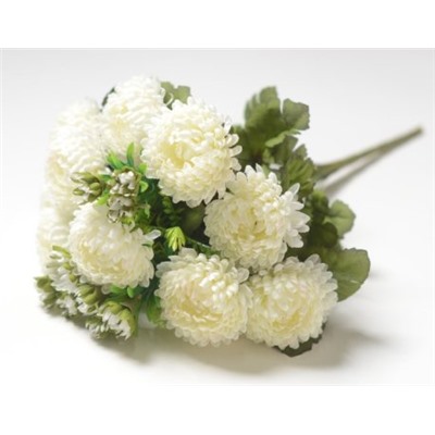 Искусственные цветы, Ветка в букете  хризантема 14 голов (1010237)