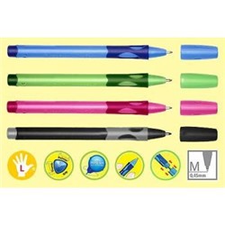 Ручка шариковая для левшей LEFT RIGHT 0.45мм голубой корпус  6318/1-10-41F STABILO {Малайзия}