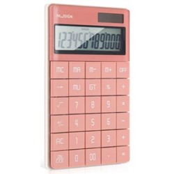 Калькулятор 12 разрядов Nusign ENS041pink 165х14х103 мм розовый (1617348) Deli {Китай}