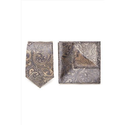 Набор из 2 аксессуаров: галстук платок "Мужские игры" SIGNATURE #950485