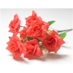 Искусственные цветы, Ветка в букете роза малая 7 голов (разобранный) (1010237) микс