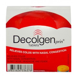 Лекарство против простуды Decolgen 4 таб