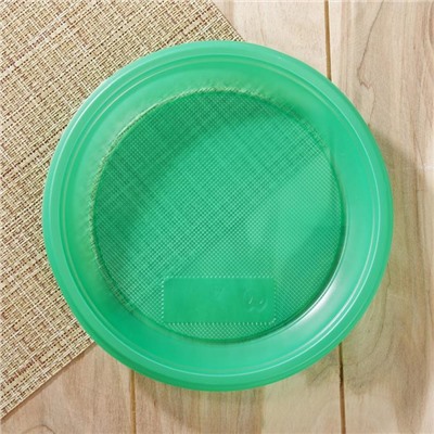 Набор пластиковой одноразовой посуды «Премиум», 6 персон, цвет МИКС