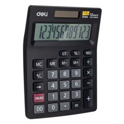 Калькулятор 12 разрядов E1519A 205х132х105 мм черный (1003508) Deli {Китай}