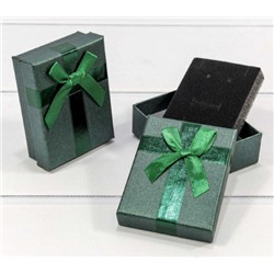 Подарочная коробка ювелирная С бантиком 7*9*3 Зеленый 445055