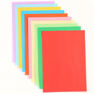 Бумага цветная тонированная, А4, 10 листов, 10 цветов, немелованная, двусторонняя, в пакете, 80 г/м², Гравити Фолз