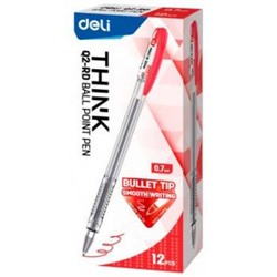 Ручка шариковая Think EQ2-RD красная 0.7мм (1549631) Deli {Китай}