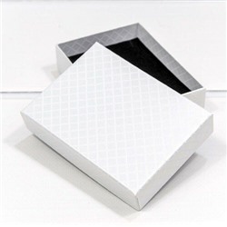 Подарочная коробка ювелирная Ромбики 11*8*3 см Белый 449849