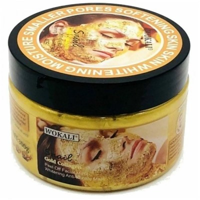 Маска для лица золотая для омолаживающего пилинга кожи лица Wokali Snail Gold Collagen (62г180)