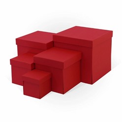 Набор подарочных коробок 5 в 1 куб 21*21*21 см Рогожка WOW-эффект 540667