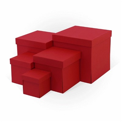 Набор подарочных коробок 5 в 1 куб 21*21*21 см Рогожка WOW-эффект 540667