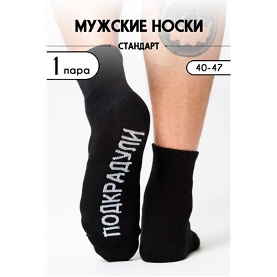 Носки стандарт мужские Подкрадули Черный