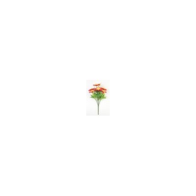 Искусственные цветы, Ветка в букете георгин бархатный 7 голов (1010237) красный