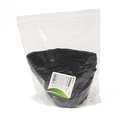 Горшки полиэтиленовые для рассады, 1 л, 13 × 11 × 8 см, толщина 50 мкм, чёрный, Greengo