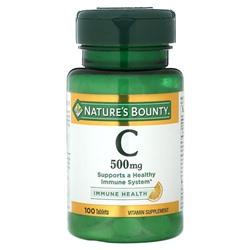 Nature's Bounty Vitamin C, 500 mg, 100 Tablets
