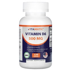 Vitamatic Vitamin B6, 500 mg, 120 Tablets