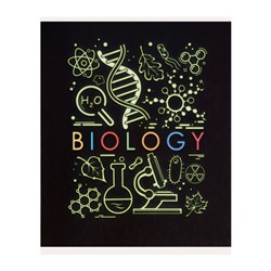 Тетрадь предметная Calligrata "СуперНеон", 48 листов в клетку Биология, со справочным материалом, обложка мелованный картон, блок офсет