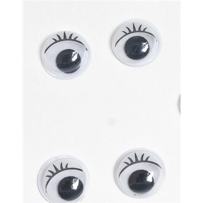 Глазки круглые 10 мм (50 шт) Белые 171933