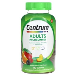 Centrum Adults Multigummies, Assorted Natural Fruit , 180 Gummies
