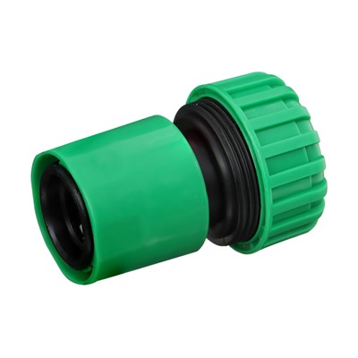 Коннектор с аквастопом, 3/4" (19 мм), быстросъёмное соединение, рр-пластик, Greengo