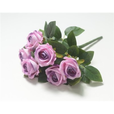Искусственные цветы, Ветка в букете бутон розы 6 голов (1010237)
