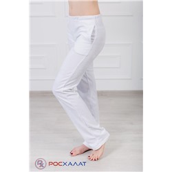 Велюровые женские брюки белый КБ-07 (1)
