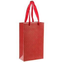 Пакет ламинированный подарочный бумажный 11*18*5 см Красный 550140