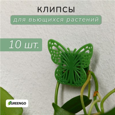 Крепления для вьющихся растений, самоклеящиеся, «Бабочка», набор 10 шт., Greengo