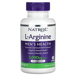 Natrol L-Arginine, Extra Strength, 1,000 mg, 90 Tablets