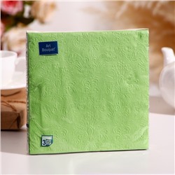 Салфетки бумажные Art Bouquet Зеленый палевый Барокко, 33х33, 3 слоя, 16 листов