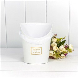 Коробка для цветов ваза 15.5*12*19 см "Maison des fleurs" Белый 447049