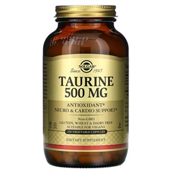 Solgar Taurine, 500 mg, 250 Vegetable Capsules