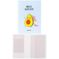 Обложка для паспорта "Avocado" ПВХ, 2 кармана MS_34119 MESHU {Россия}