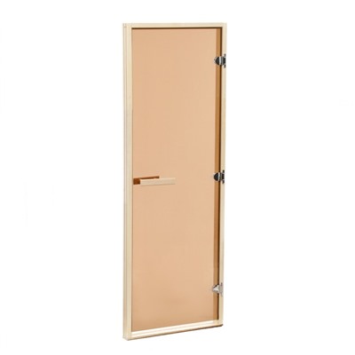 Дверь для бани и сауны "Бронза", размер коробки 190х70 см, липа, 8 мм