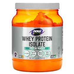 NOW Foods Sports, Whey Protein Isolate, Unflavored, 1.2 lbs (544 g)