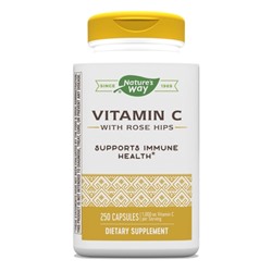 Nature's Way Vitamin C with Rose Hips - 1,000 mg Vitamin C Per Serving -- 250 Capsules
