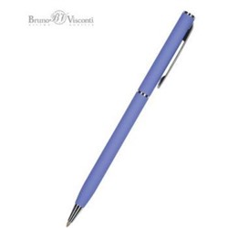 Ручка автоматическая шариковая 0.7мм "PALERMO" синяя, (фиолетовый металлический корпус) 20-0250/11 Bruno Visconti {Китай}