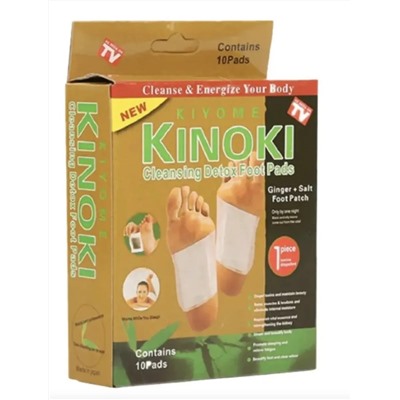 Kinoki, Детоксикационный Пластырь Cleanse & Energize Foot Patch, 5 пар