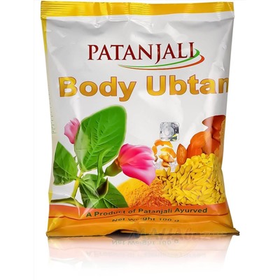 Травяной скраб для тела Убтан, 100 г, Патанджали; Body Ubtan Herbal Skin Fairness Bathing Powder, 100 g, Patanjali