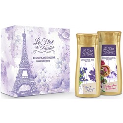 Подарочный набор для женщин Le Flirt Французский поцелуй, шампунь для волос 130 мл + гель-пена для душа 130 мл