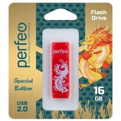 USB-флеш-накопитель PERFEO 16GB C04 Red Phoenix {Россия}