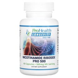 ProHealth Longevity Nicotinamide Riboside Pro 500, 250 mg, 60 Capsules