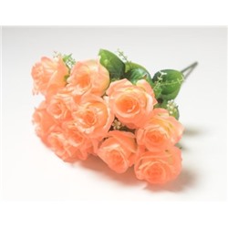 Искусственные цветы, Ветка в букете бутон розы 11 голов (1010237)