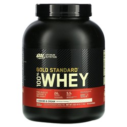 Optimum Nutrition Gold Standard 100% Whey, Cookies & Cream, 4.65 lb (2.11 kg)