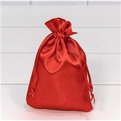 Мешочек подарочный атласный 10*15 см Красный 445441к
