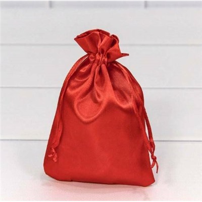 Мешочек подарочный атласный 7*9 см Красный 445443к