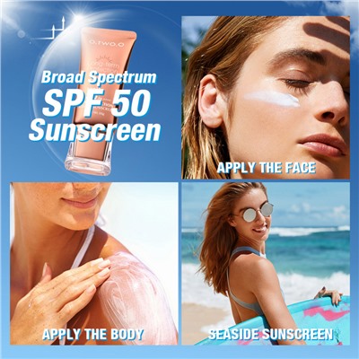 Солнцезащитный крем O.TWO.O Sunscreen SPF50 PA++++ Refreshing Oil-Free Formula UV Sun Protection 30 ml